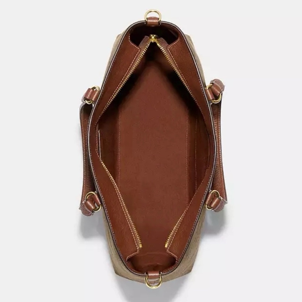 #3 Coach Brown Signature Shoulder Bag - Picture 3 of 7